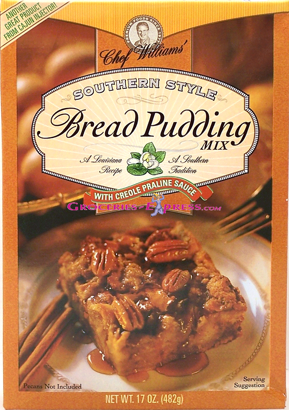 Chef Williams&nbsp;&nbsp;bread pudding mix, southern style with creole praline sauce Full-Size Picture